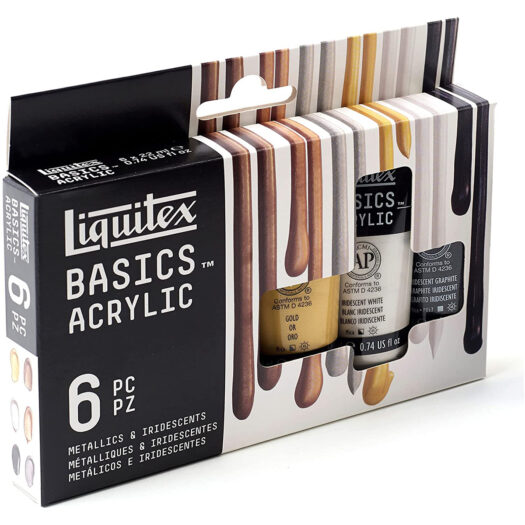 Liquitex Basics acrylverf metallic set