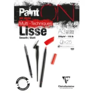 Clairefontaine Paint-ON Mixed Media Lisse A3 Blok - Wit