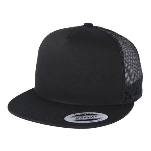 Yupoong Snapback cap black on black